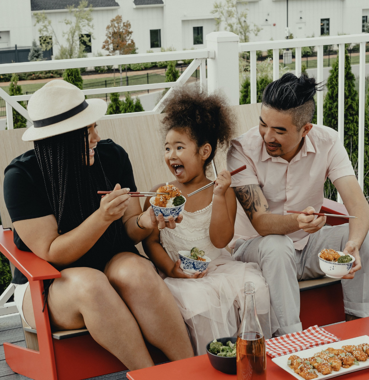 Family eating
