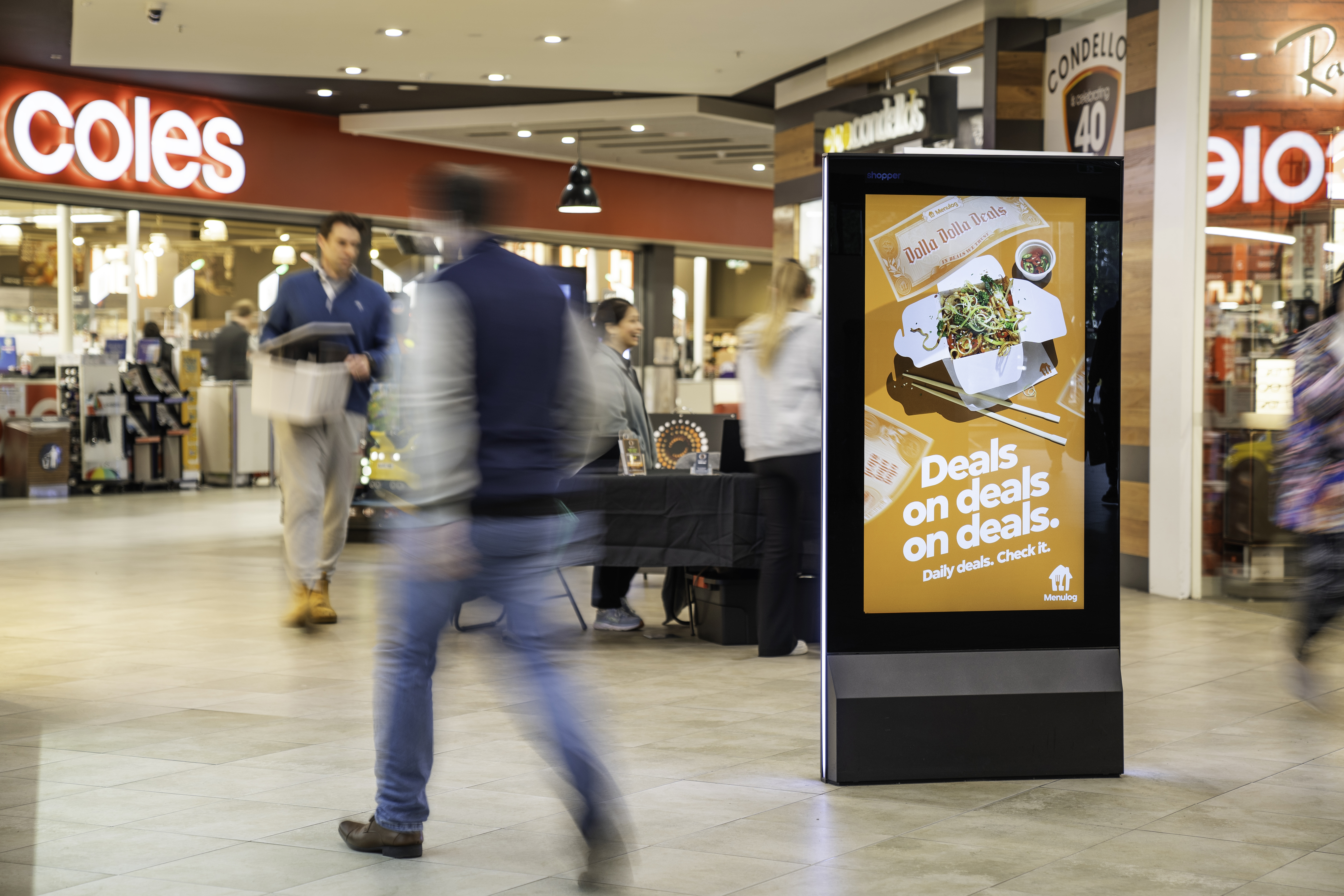 Menulog ad on screen